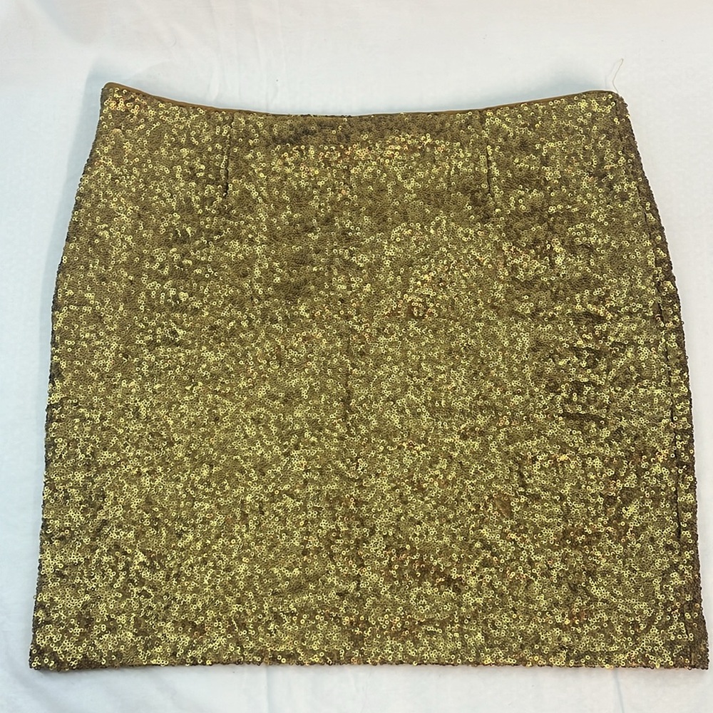 Cache Gold Sequin Mini Skirt; women’s size 8; perfect skirt for any occasion! - Picture 11 of 11